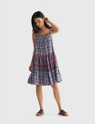 PRINTED TIERED CAMI DRESS