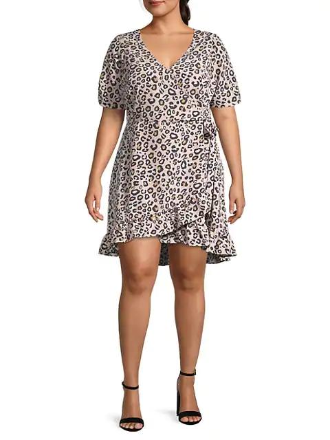 Sanctuary leopard 2025 wrap dress