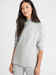Petite Ribbed Funnel-Neck Sweater