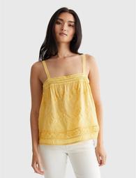 Embroidered Woven Tank