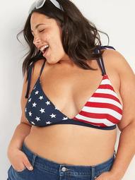 Americana Plus-Size Triangle Bikini Swim Top 