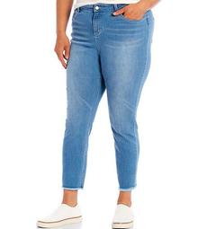 Plus Size 5-Pocket Released Hem Jeans