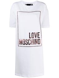 LOVE MOSCHINO glitter T-shirt dress
