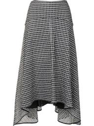 broderie-anglaise asymmetric skirt