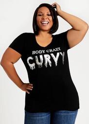 Body Crazy Curvy Sequin Graphic Tee