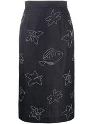 beaded pattern skirt