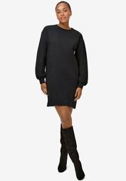 Blouson Sleeve Sweatshirt Tunic Dress