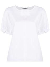 gathered-sleeve blouse