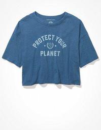 AE Boxy Crop Protect Your Planet Graphic T-Shirt