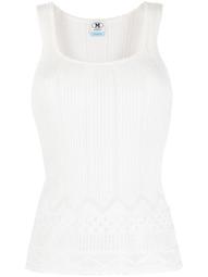 knitted embroidered sleeveless top