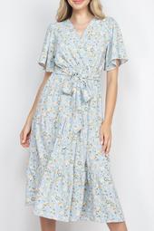 Surplice-Neckline-Floral-Tiered-Dress