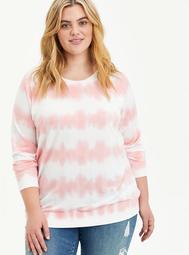 Raglan Sweatshirt - Tie Dye Pink