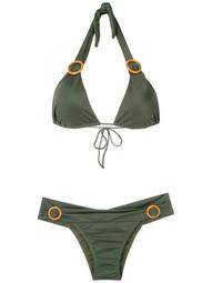 ring-embellished bikini set