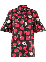 apple-print cotton shirt