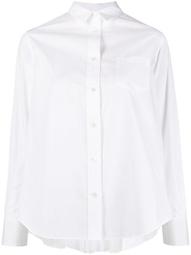 buttoned-up box-pleat shirt