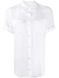 Signature slim-fit short-sleeve silk shirt