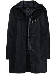 hooded layered parka