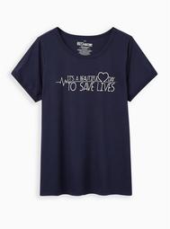 Classic Fit Ringer Tee – Grey's Anatomy Lives Navy