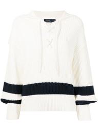 knitted stripe-detail jumper