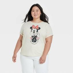 Women's Minnie Mouse Short Sleeve Graphic T-Shirt - Ivory