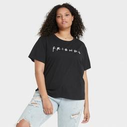 Women's Friends Logo Short Sleeve Graphic T-Shirt - Black