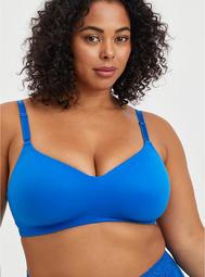 Lightly Lined Wire-Free Bra - Blue with 360° Back Smoothing™
