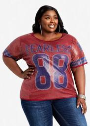 Fearless Sequin Graphic Jersey Tee