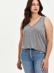 Classic Fit Vintage Tank - Triblend Jersey Heather Grey