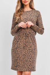 Leopard-Front-Ribbon-Cinch-Waist-Long-Sleeve-Dress