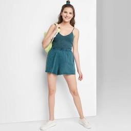 Women's Smocked Top Knit Romper - Wild Fable™