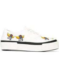 embroidered canvas sneakers