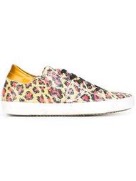 leopard pattern sequinned sneakers
