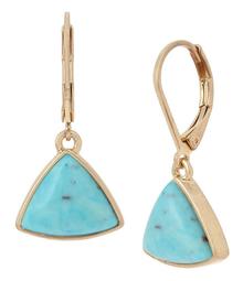 Kenneth Cole New York Geometric Turquoise Drop Statement Earrings