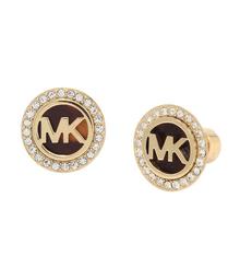 Michael Kors MK Logo Tortoise Stud Earrings
