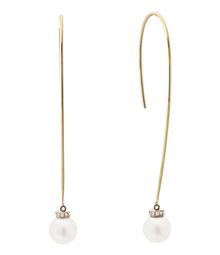 Michael Kors Modern Classic Faux-Pearl Threader Earrings