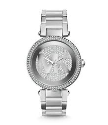 Michael Kors Mid-Size Stainless Steel Parker Analog Glitz Chronograph Bracelet Watch