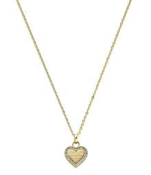 Michael Kors Logo Heart Stainless Steel Pendant Necklace