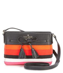 kate spade new york Hayes Street Collection Eniko Striped Tasseled Bow Cross-Body Bag