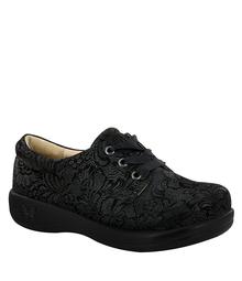 Alegria Kimi Floral-Print Leather Lace-Up Oxfords