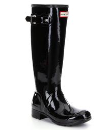 Hunter Womens Original Tour Gloss Buckle Strap Rain Boots