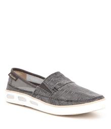 Columbia#double; Vulc N Vent#double; Lightweight Washed Canvas Ventilated Slip On Sneakers