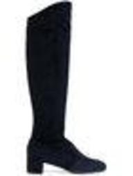 panelled mid-calf length boots