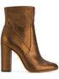metallic heeled boots