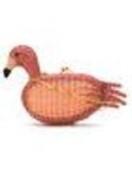 straw 'Flamingo' clutch