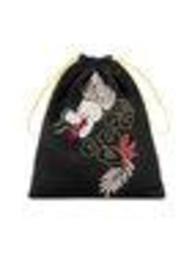 Satin Dragon Embroidered Pouch
