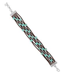 Lucky Brand Turquoise & Leather Bracelet