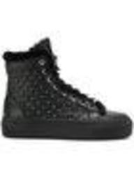 quilted lace-up boots