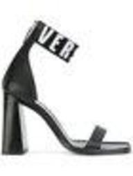logo strap heeled sandals