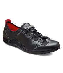 ECCO Bluma Toggle Lacing Leather and Textile Sneakers