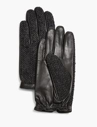 Tweed And Leather Gloves
